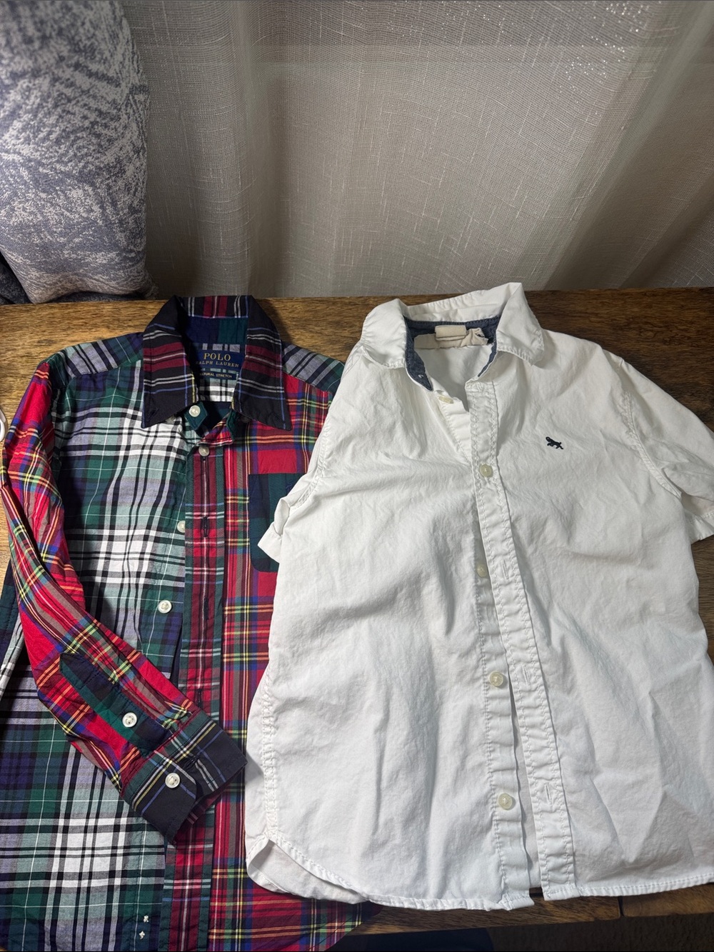 Polo by Ralph Lauren Red/Green Plaid & logg brand dressy size 5 ( two items)